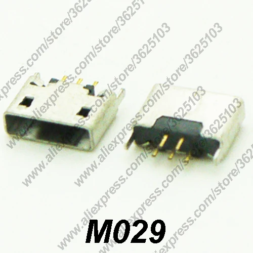 50 шт. Разъем Micro USB типа AB гнездо питания зарядки телефона гнездо 2.0 женский мини-разъем 5 контактов.