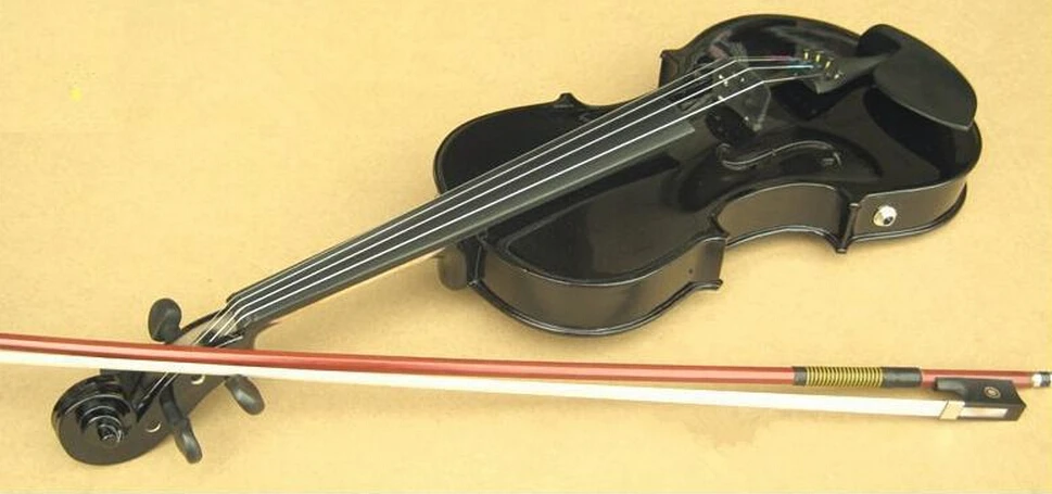 2016 Новинка Электрический Скрипки 4/4 черный ремеслам Музыкальные инструменты с