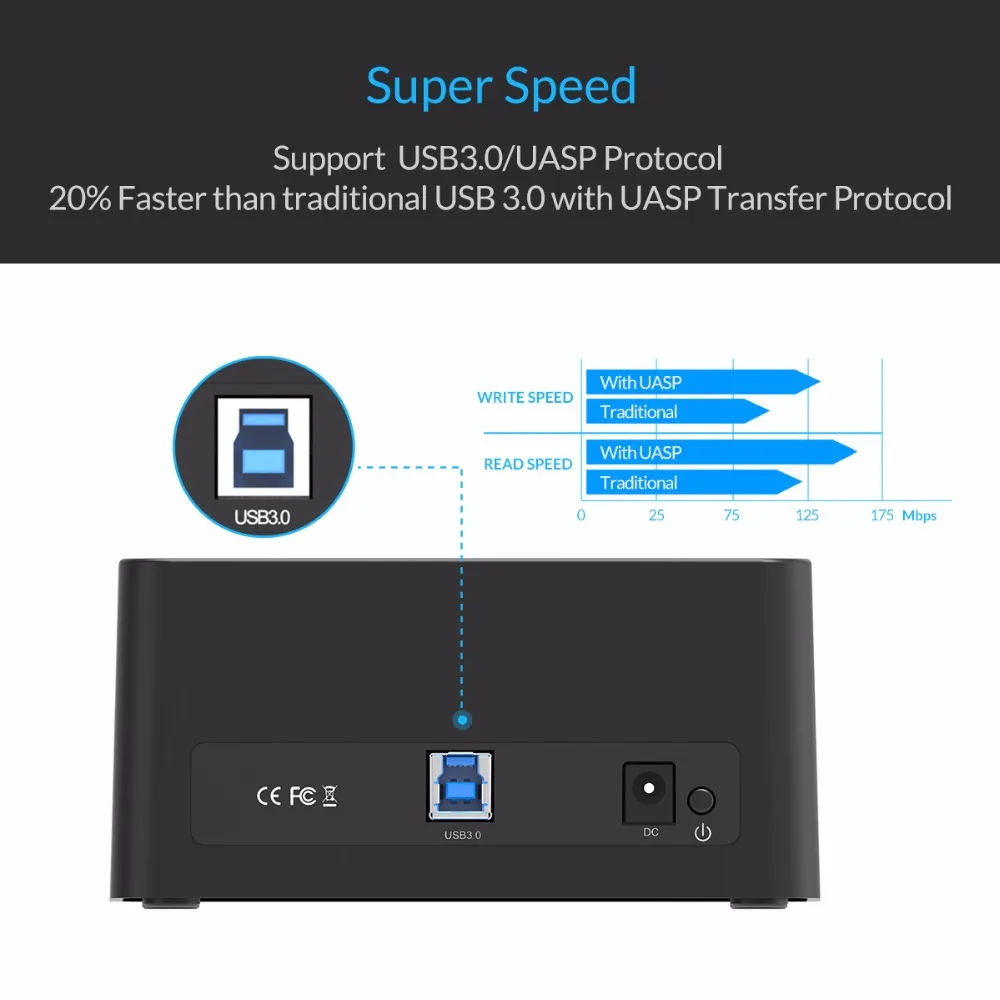 ORICO Новый HDD корпус SATA к USB 3 0 жесткий диск Док станция 5 Гбит/с супер скорость для 2