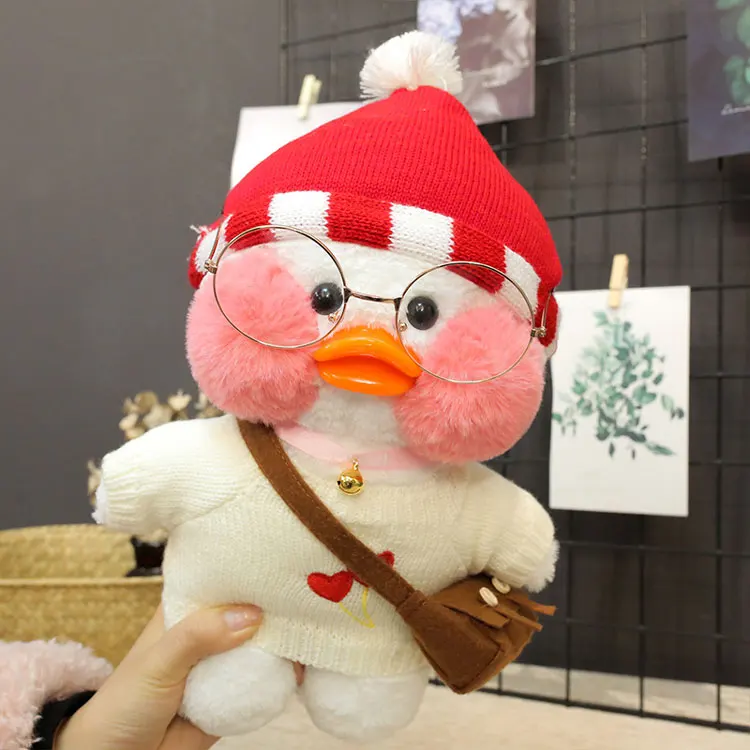 Cool Duck 6 Горячие игрушки Lalafanfan CafeMimi мягкие игрушки животных белое платье утка DIY Мягкие плюшевые куклы для девочки или подруги подарок 30 см - Цвет: Cool Duck 6