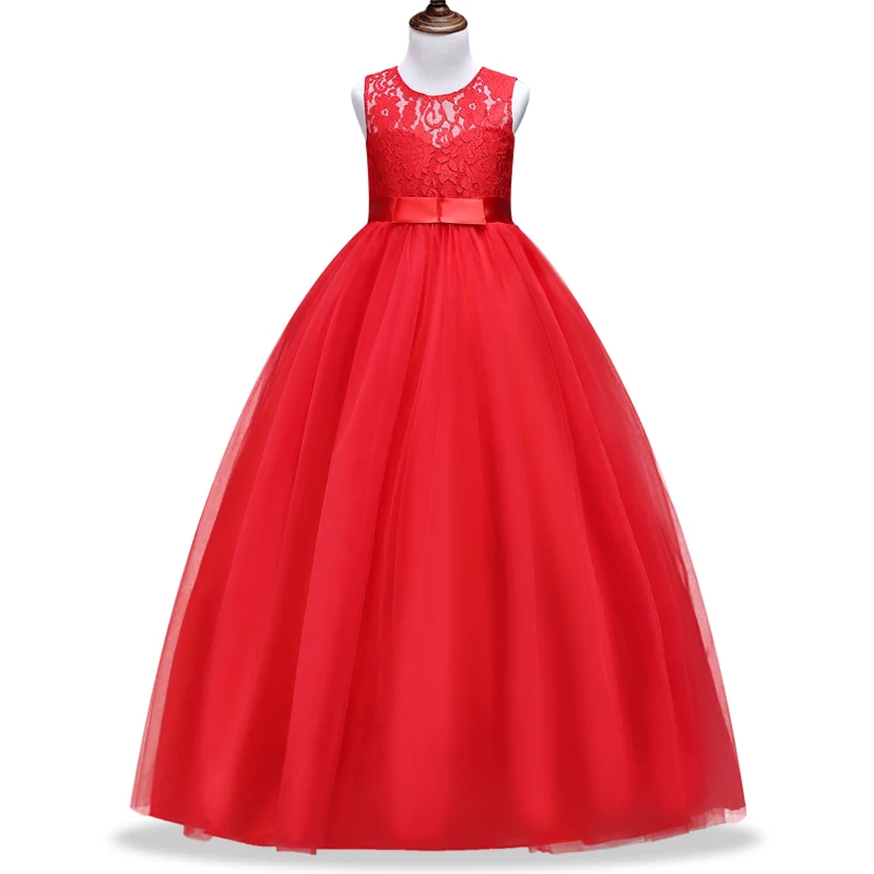 3-14T Teenage Girl Lace Princess Dress for Wedding Birthday Party Children Kids Evening Prom Dresses Girls | Детская одежда и