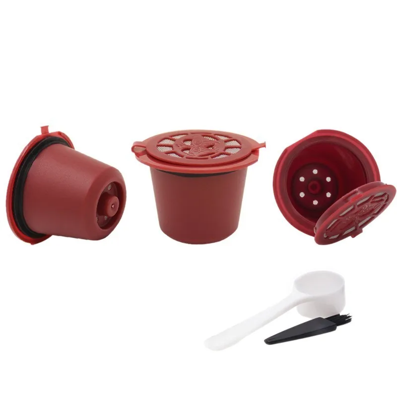 4 шт Nespresso многоразовые кофейные капсулы Nespresso 20 мл фильтры многоразовые кофейные капсулы Nespresso чашки ложка-кисточка