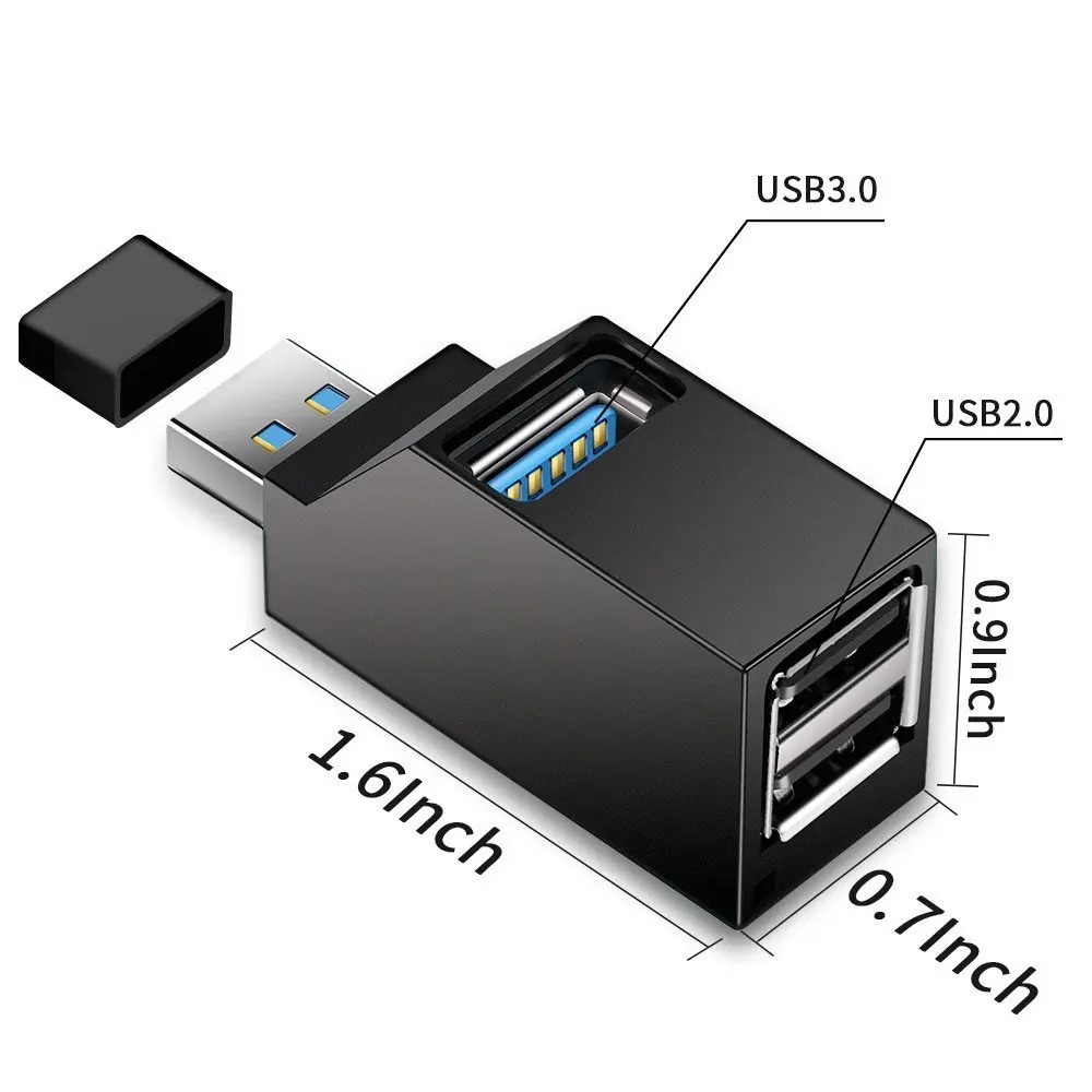 NUOLIANXIN 3 порта USB концентратор Высокоскоростной разветвитель подключи и работай