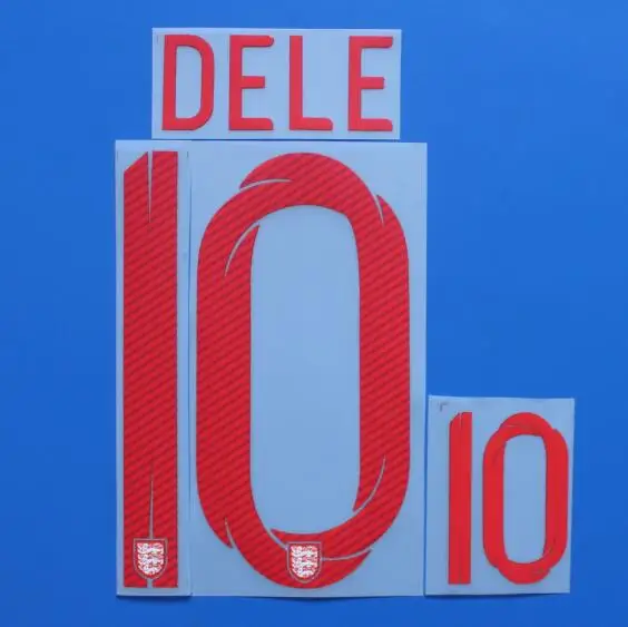 2018 England KANE BKEHACM STERLING ARDY RASHFORD DELE LINGARD Football Font Print Customize Number Stamping Patches Badges |