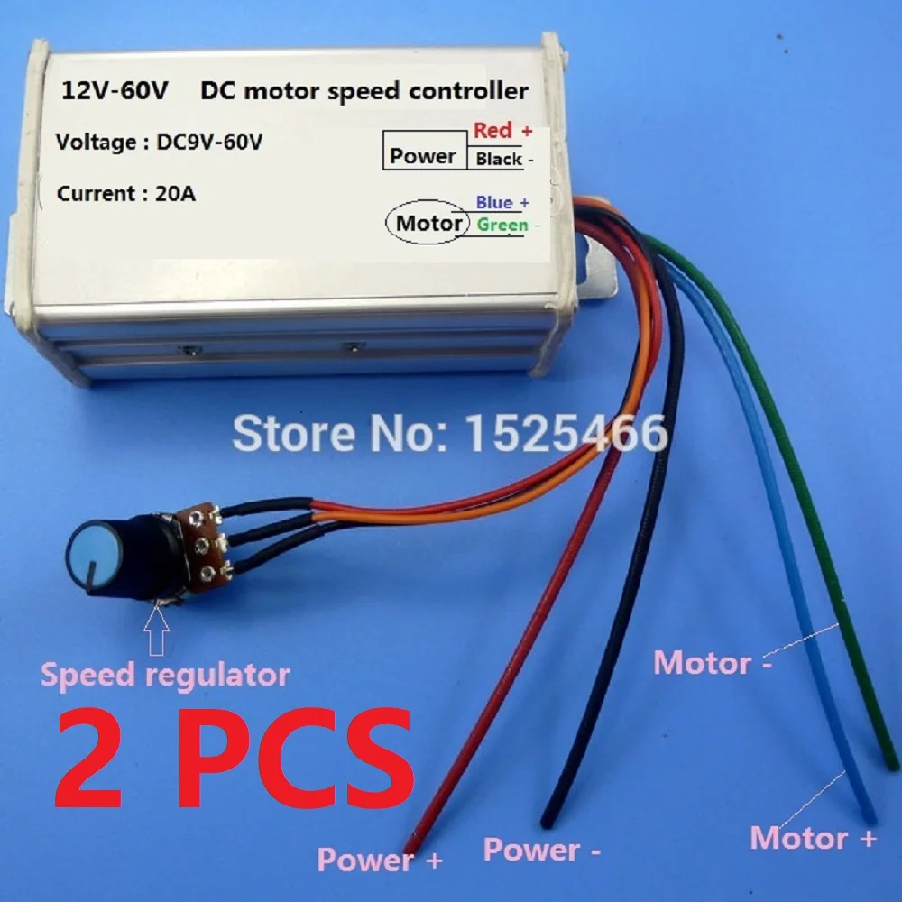 2 x TB386 * 9 60 в 20 А драйвер контроллера скорости без щеток NE555 25 кГц для Φ RS360