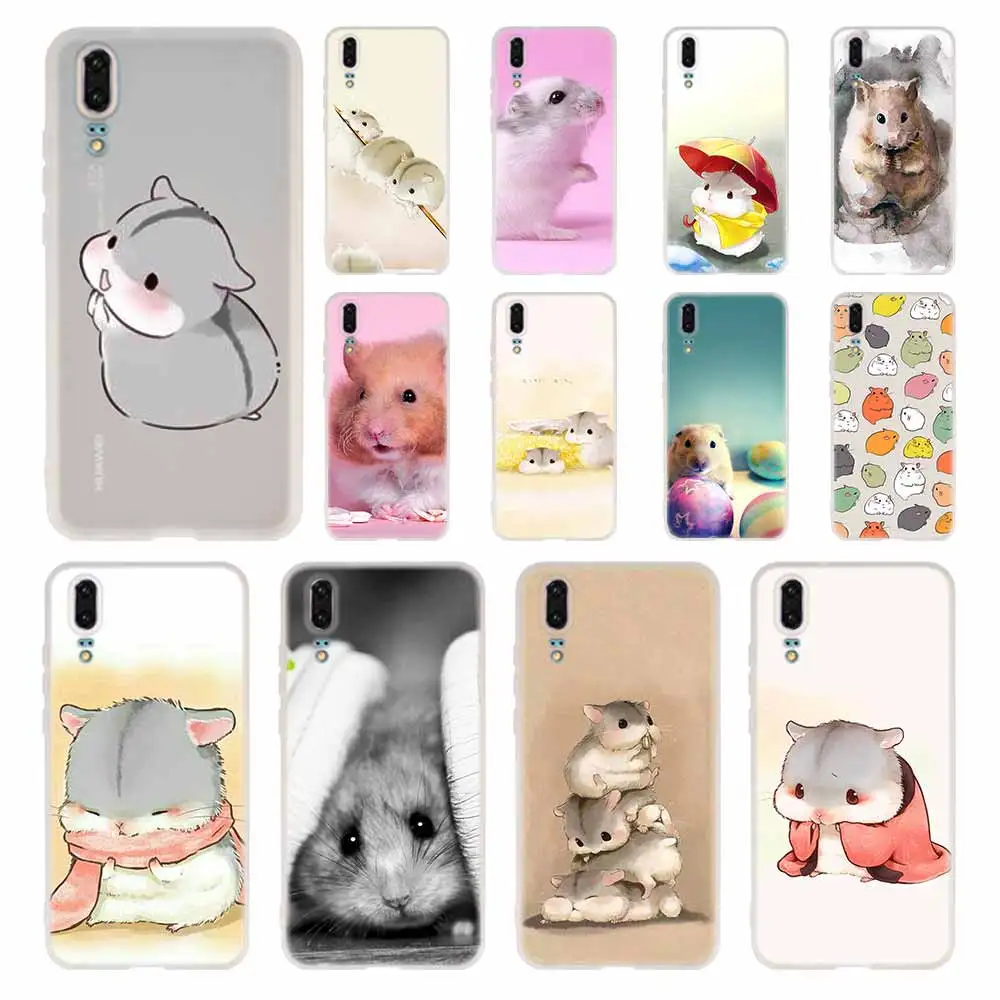Чехол для телефона с изображением кролика мыши хомяка Huawei P40 P9 P10 P20 P30 Lite чехлы Pro P