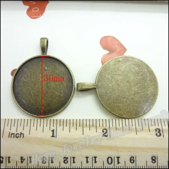 

30 pcs Charms Round Frame Pendant Antique bronze Zinc Alloy Fit Bracelet Necklace DIY Metal Jewelry Findings