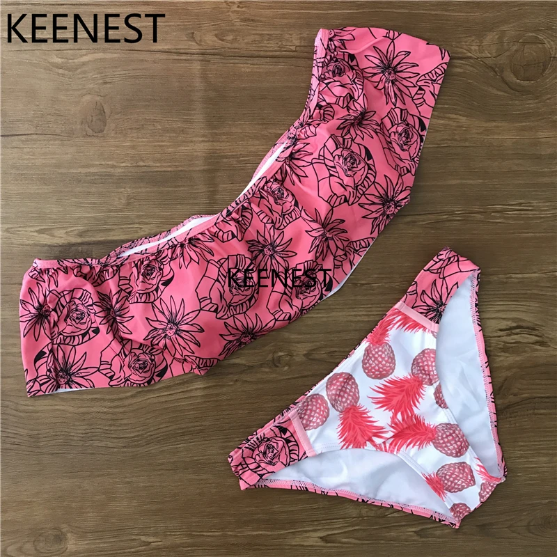 KEENEST 2018 новые купальники бикини с оборками женский купальник Бразильское