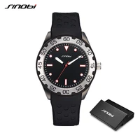 sinobi men watches fashion sports rubber strap watch full stainless steel clock black waterproof quartz wrist watch reloj hombre