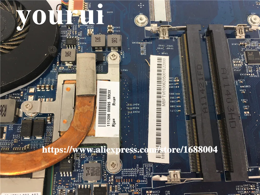 Материнская плата для ноутбука с радиатором I3-380UM ЦП MBPTV01006 DDR3 для 1830 1830 Т серии JV10-CS MB 09918-2 м 48.4GS01.02M HM55