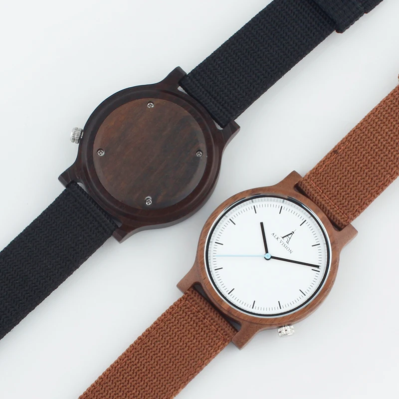 Мужские деревянные часы ALK Vision Простые Спортивные кварцевые наручные с ремешком