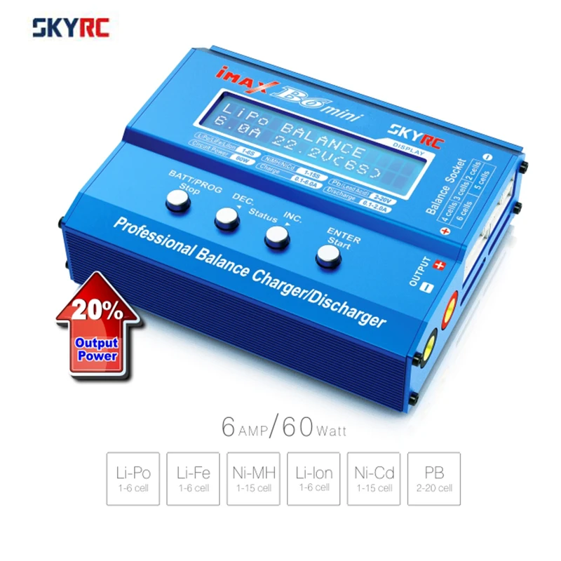 Оригинальное балансирующее зарядное устройство SKYRC IMAX B6 mini 60 Вт Dis для