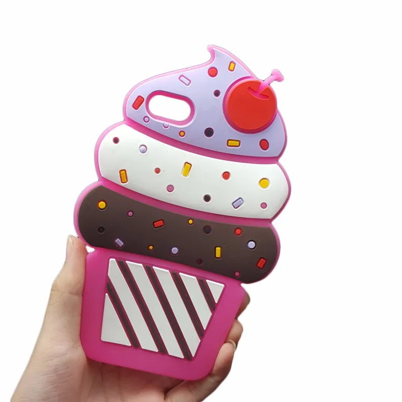 3D Cartoon Ice Cream Soft Silicone Case For iPhone 5s SE 6 6s 7 8 plus X XS MAX XR Back Cover New Christmas Halloween Gift |