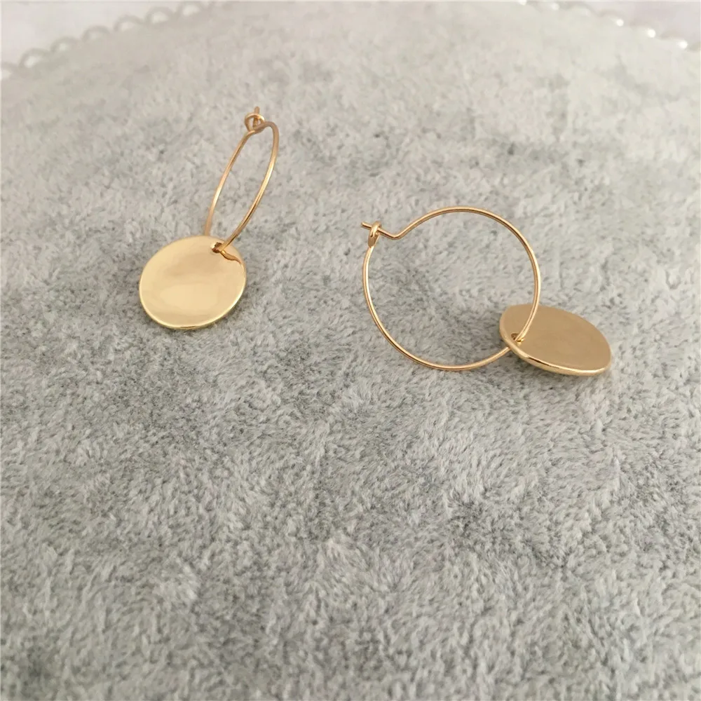 Трендовые круглые серьги-кольца золотого цвета для женщин, мужчин и девочек