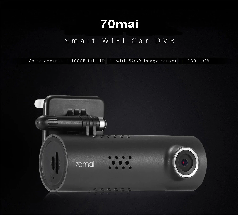 Xiaomi 70mai 1S Smart WiFi автомобильный видеорегистратор беспроводной 130 градусов 1080P 30fps видеорегистратор
