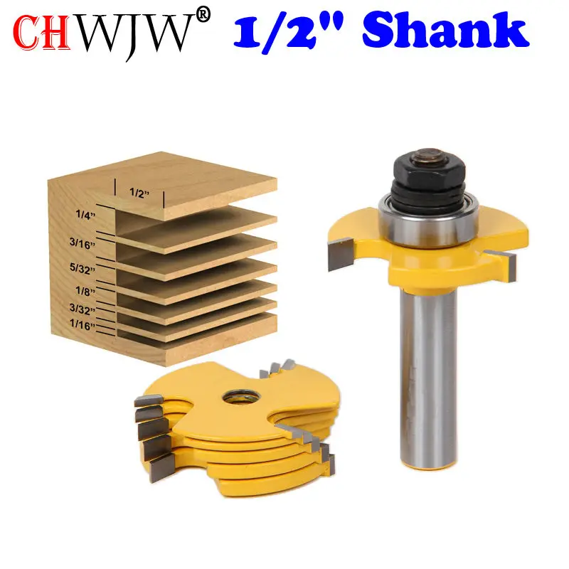 2 шт. хвостовик 1/2 &quotи 1/4&quot 6 слотов резак 3 крыла Набор бит долото для дерева