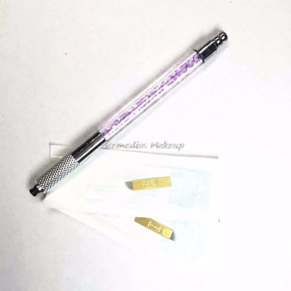Бесплатная доставка 2 шт. Новое поступление фиолетовая ручная тату-ручка для
