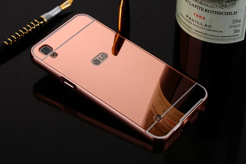 Чехол для LG X power металлический золотой бампер акриловая жесткая задняя крышка для телефона Capa для LG X power K210 K220 K220d 5," Coque Fundas