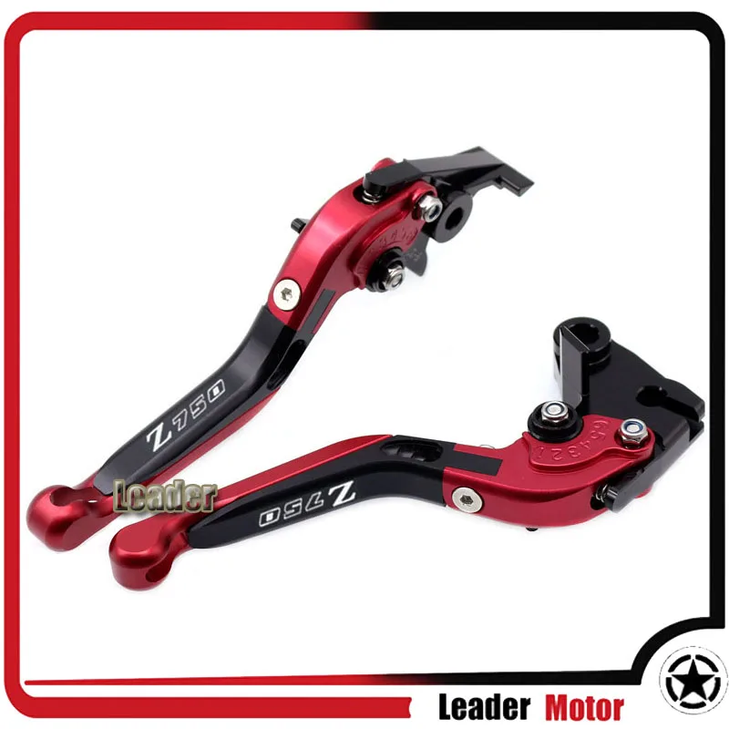 B Для KAWASAKI Z750 Z 750 2007-2012 Аксессуары для мотоциклов Откидное Выдвижная сцепные рычаги логотип Z750 зеленый - Цвет: B