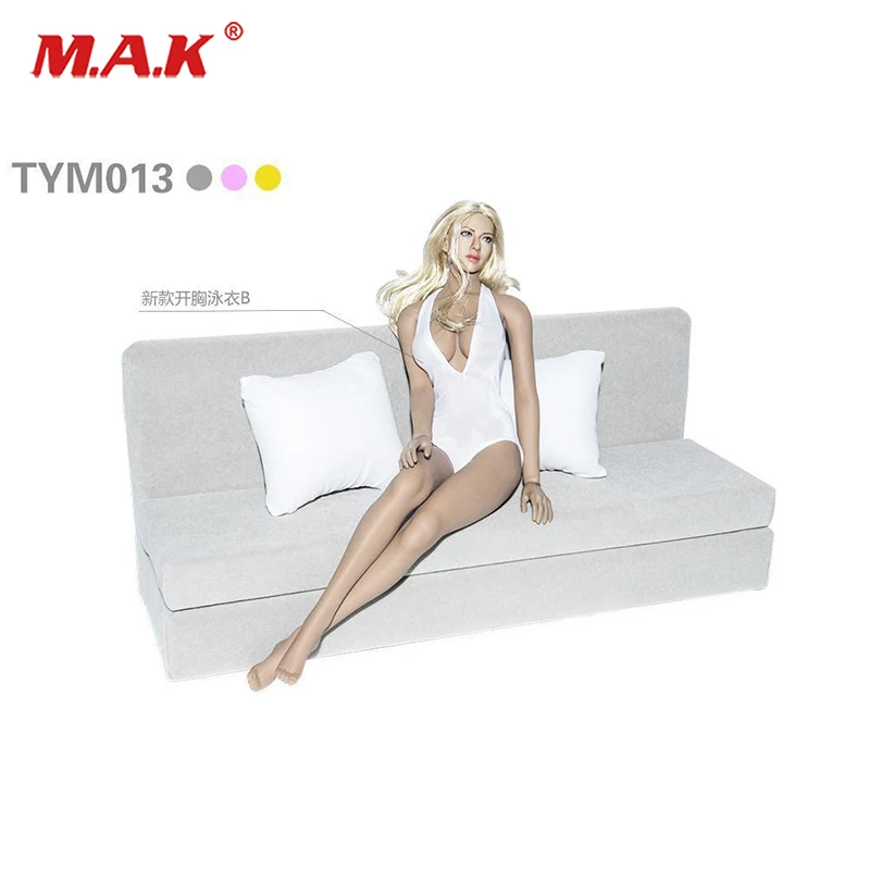 Модная модель дивана в масштабе 1:6 тканевая длинная Игрушечная коллекционная