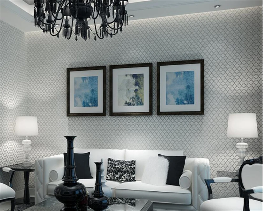 

beibehang wallpapers for living room Fashion plaid non-woven living room bedroom full wallpaper space art wall papers home decor