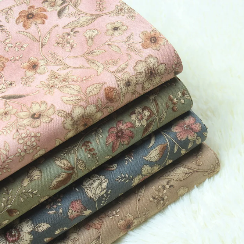 Наволочка из хлопка и льна в винтажном стиле с цветочным принтом|diy fabric|dress fabricfabric