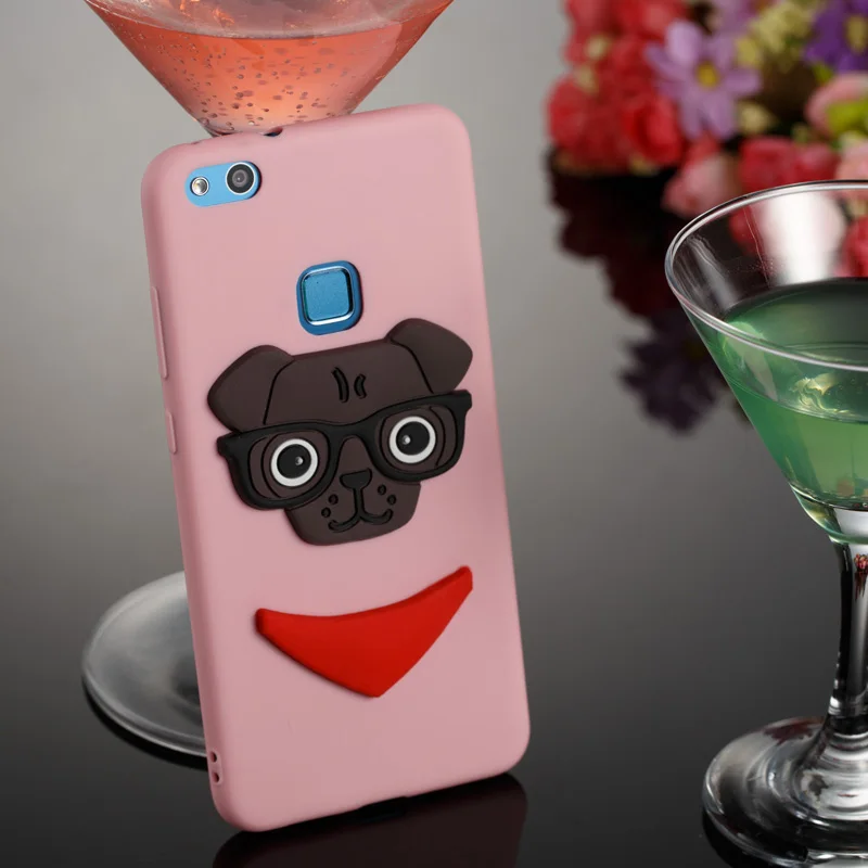 Anti-scratch Dog Phone Soft TPU Silicone Cover Shell for Huawei P8Lite 2017 P9Lite Mini P10 Lite Mate 10 PRO Honor 6A 7X Case |