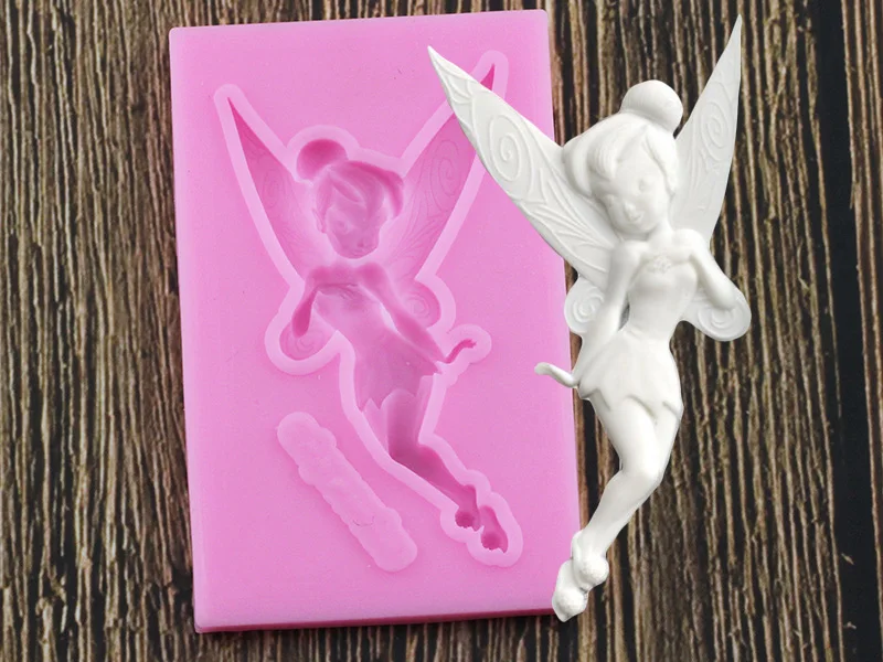 3D детская Цветочная фея силиконовая форма Gumpaste шоколадная глина форма для конфет помадка DIY вечерние инструменты для украшения торта