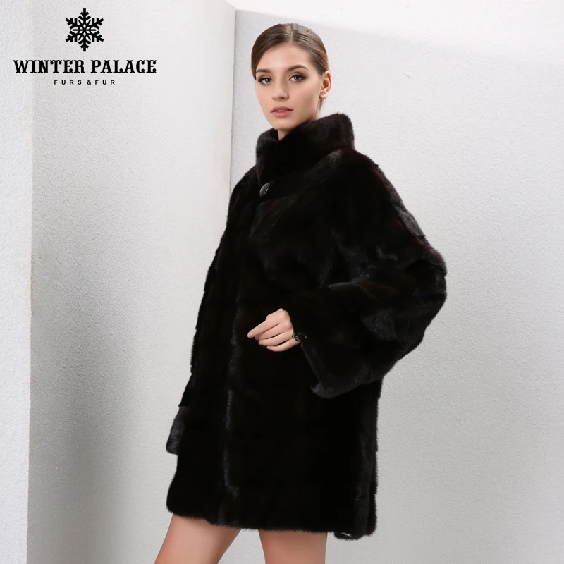 2017 зимние модные высококачественные женщины норковую пальто длинные с мехом