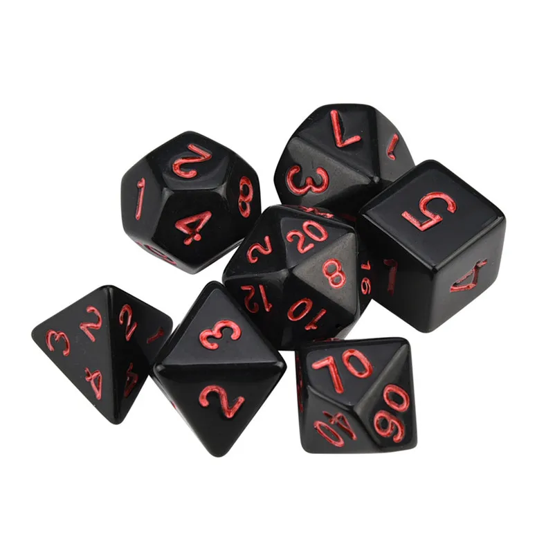 Оптовая продажа 7 шт./компл. новые игральные кости игровые кубики драконы