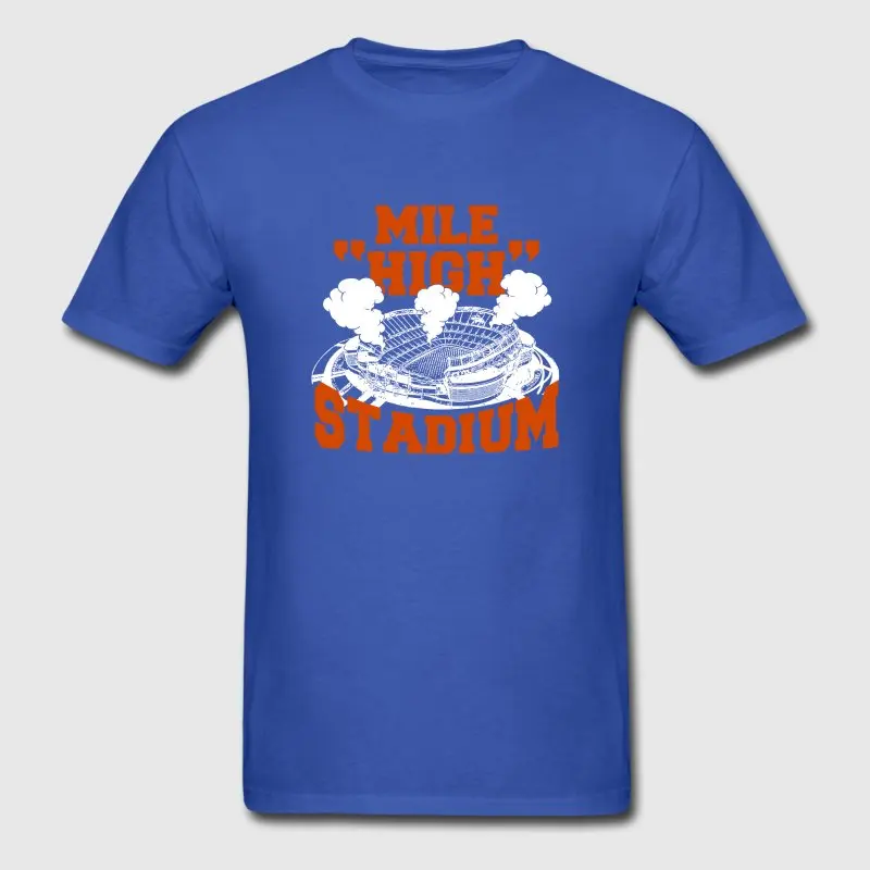 Модная футболка для Для мужчин подарок Mile High стадион солнечного света буквы Camiseta