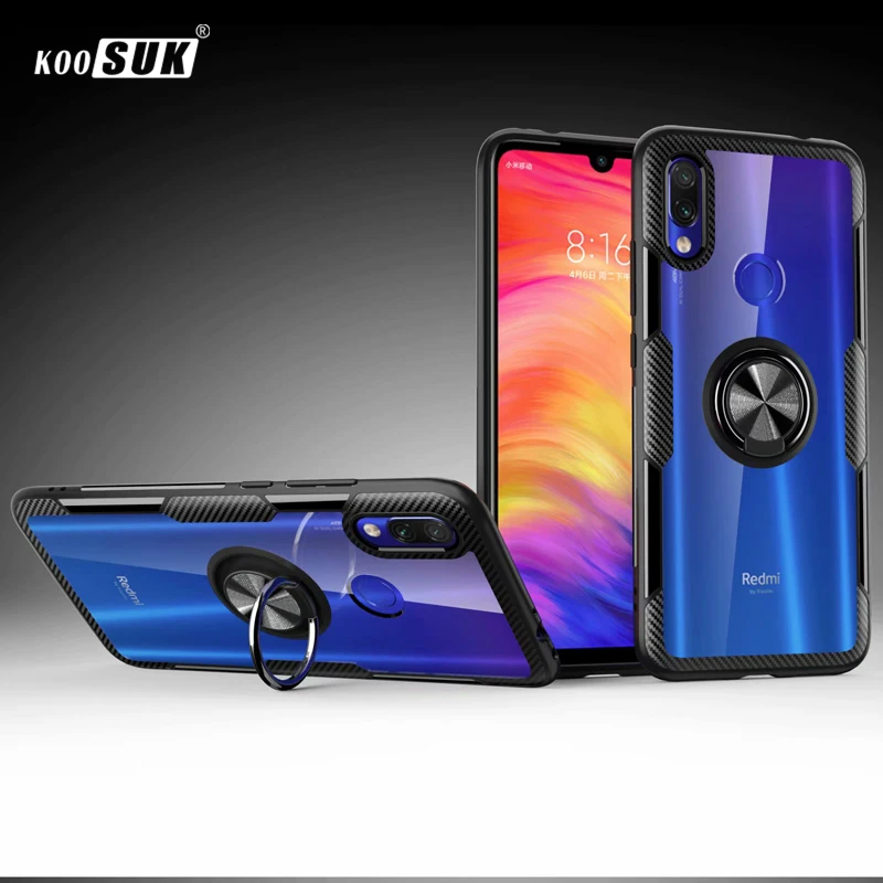Чехол для Xiaomi Redmi 7 прозрачный чехол из поликарбоната и углеродного волокна с