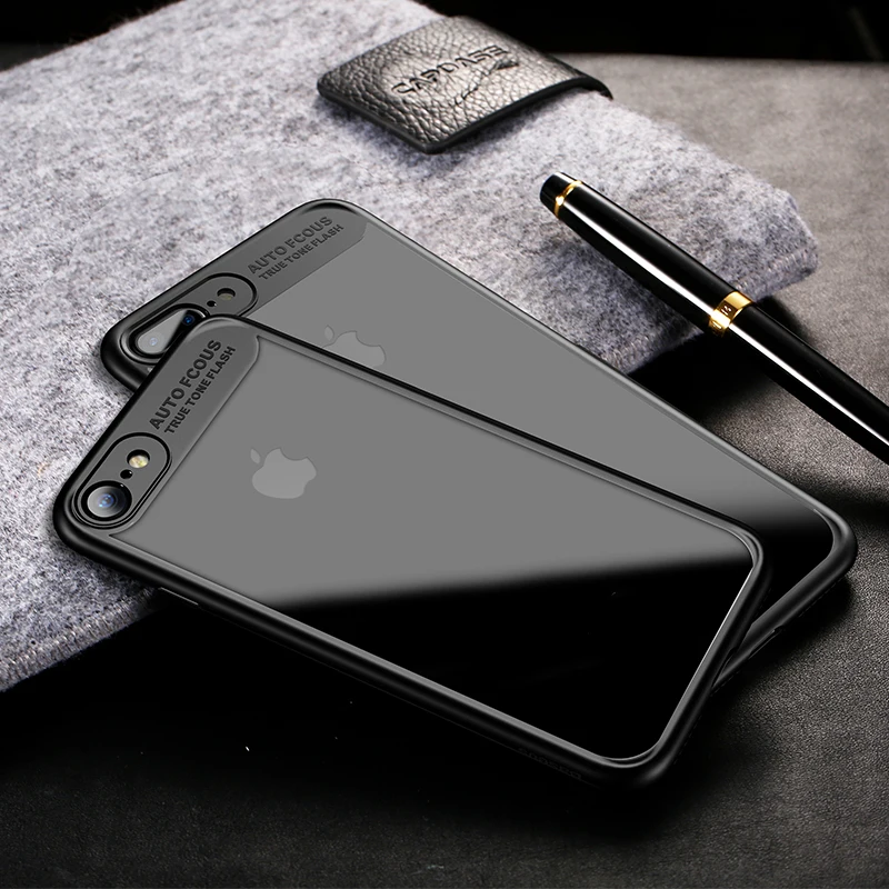 Чехол для iphone 6s plus чехол 6 s 7 прозрачный жесткий задней панели мягкая рамка с