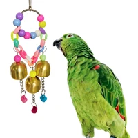 pet products bird supplies parrot toys colored plastic bead metal bell strings cage stand sound chew toys