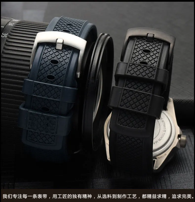Фторкаучук, ремешок для часов подходит для Omega Rolex воды призрак King Seiko Водонепроницаемый силикагель цепь 19 22 мм Для мужчин, мужские часы