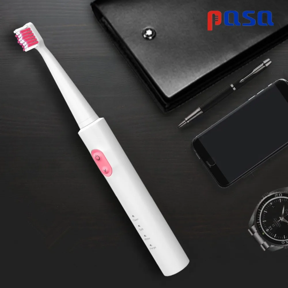 Регулируемая электрическая зубная щетка USB-зарядка 4 шт. сменные головки таймер