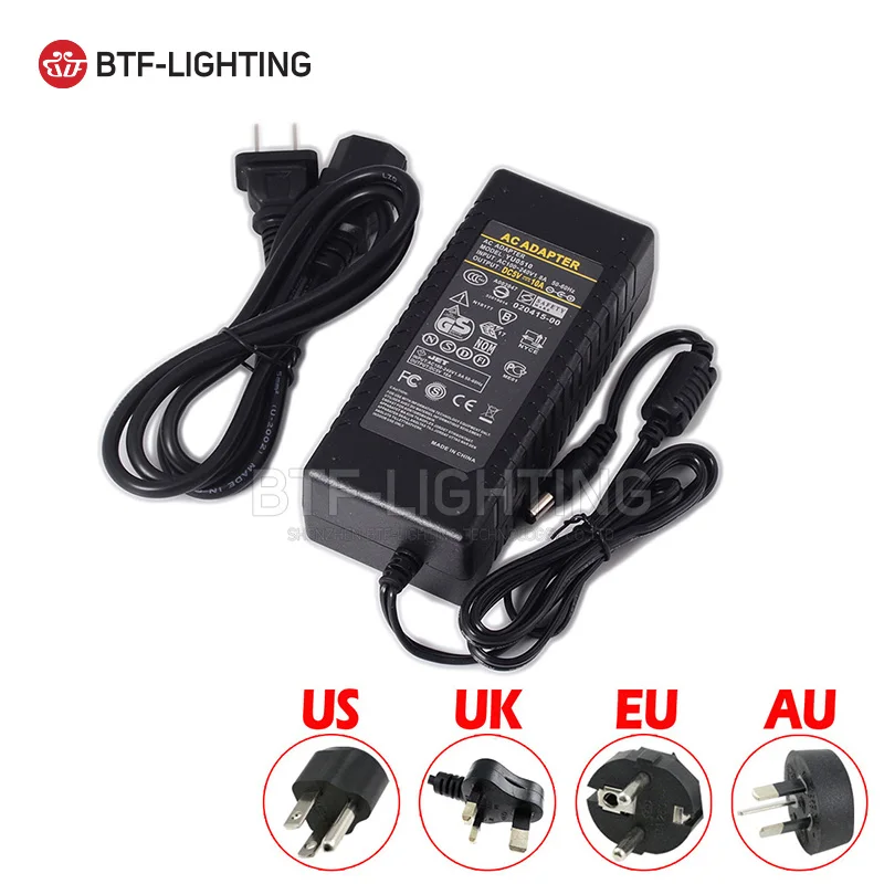 5 В 10A светодиодный Питание для WS2812B WS2811 LPD8806 WS2801 Светодиодные ленты свет DC5V