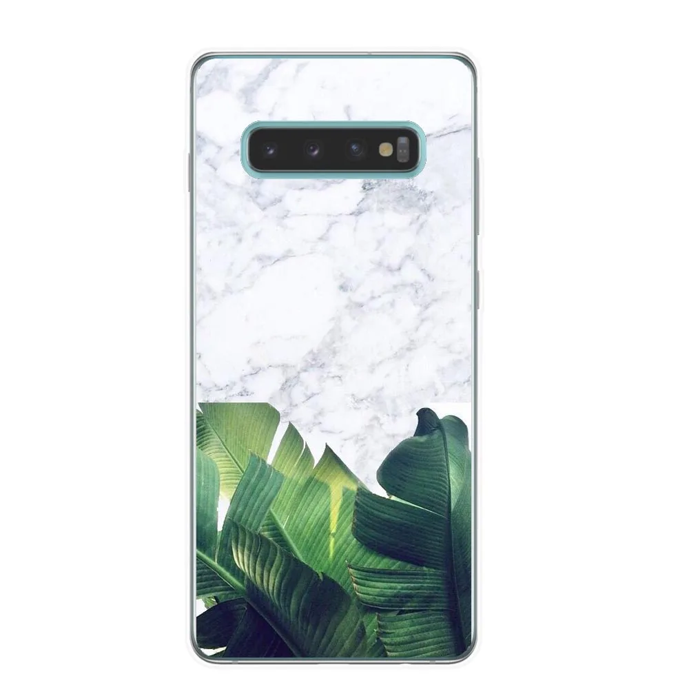 Модные цветы чехол для samsung Galaxy S5 S6 S7 S8 S9 плюс S7Edge S6Edeg S10 плюс S10E S10+ M10 M20 силиконовый Мрамор чехол для телефона