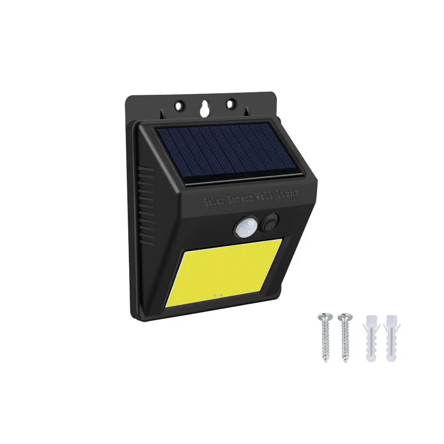20 leds cob light Foxanon led Солнечный свет Солнечный сад движения PIR датчик солнечной лампы Открытый Водонепроницаемый настенный светильник для уличного света двора - Испускаемый цвет: 20 leds cob light