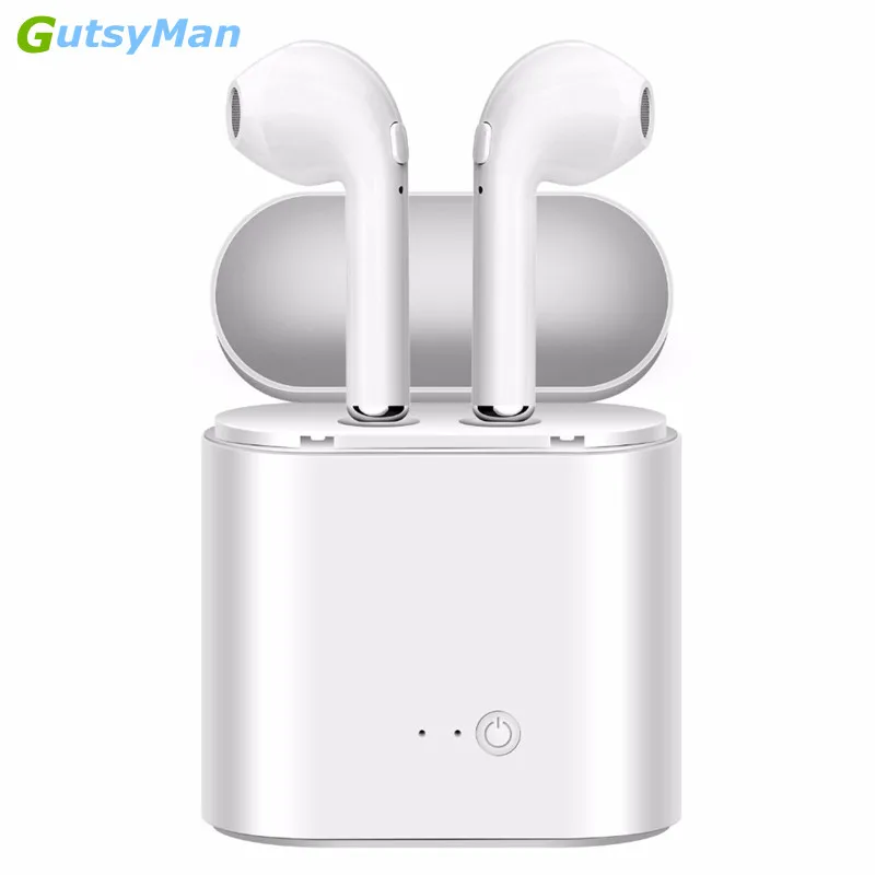 GutsyMan i7 i7s TWS Wireless Bluetooth Earphone In-Ear Music Earbuds Set Stereo Headset for iphone X 6 7 8 Samsung Xiaomi Retail |