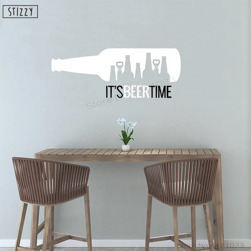 Настенная Наклейка stizzy It's Beer Time настенные наклейки креативный кухонный бар
