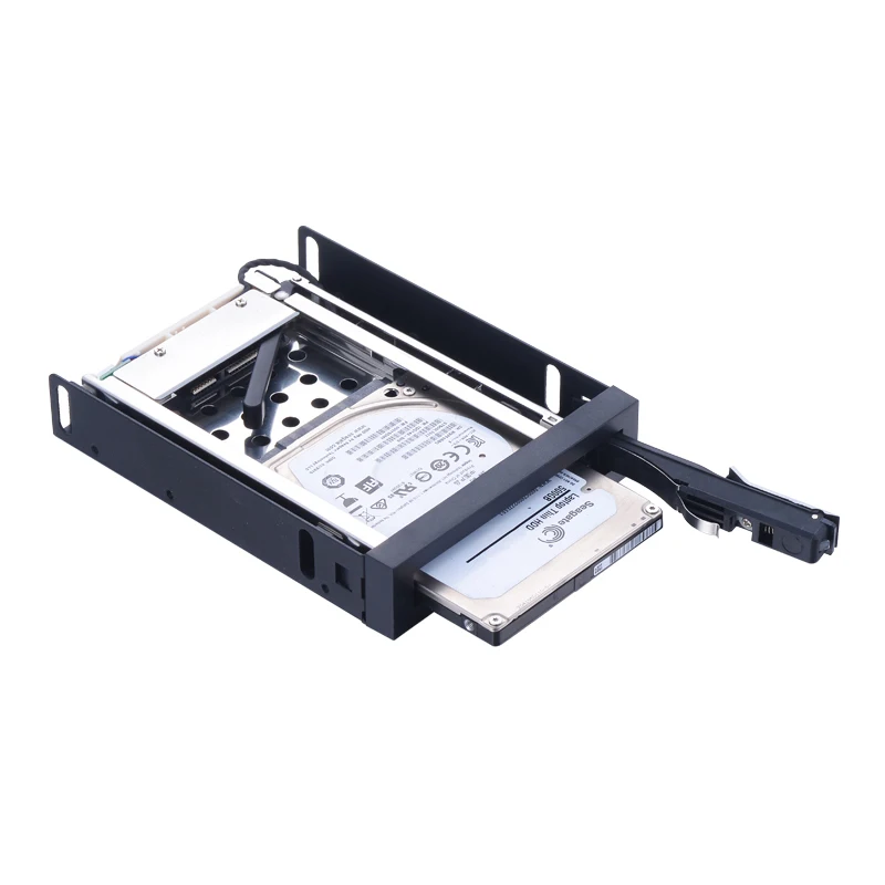 Uneatop 3.5in floppy pc bay 2.5 inch hot-plug SATA Hard drive mobile rack with key lock function HDD storage rack