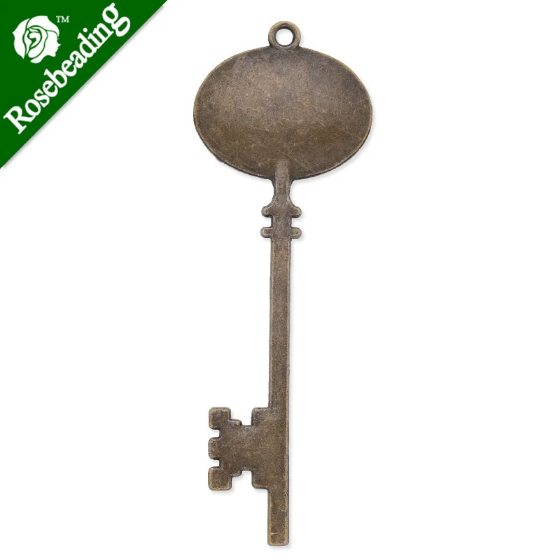 18x25 мм античный бронзовый позолоченный поднос с подвеской форма для ключей