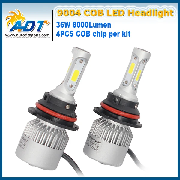 

S2 9004 H4 H13 9007 COB LED Headlight Hi Lo Beam 4PCS Brid-gelux LED Headlights Bulb Head Lamp Fog Light Auto Accessories Parts