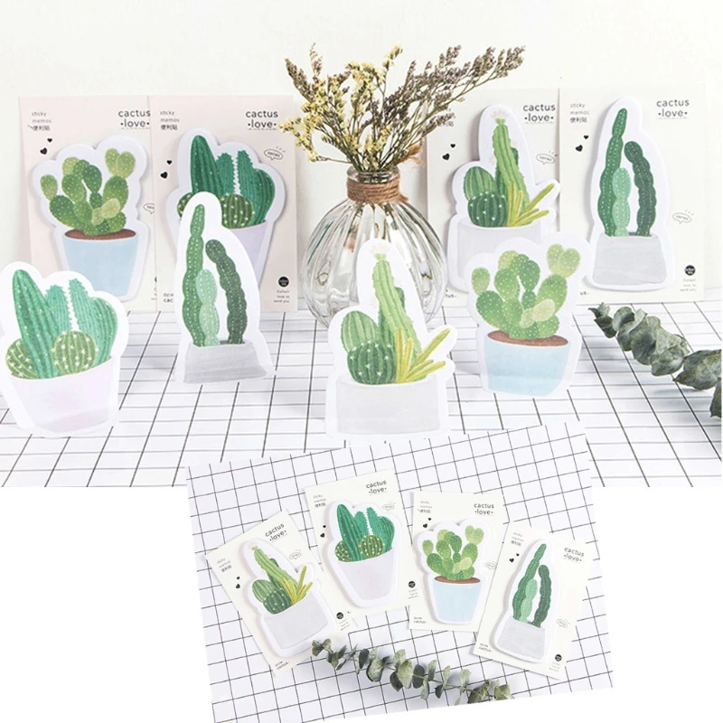 2018 Cactus Дизайн заметки Тетрадь Блокнот Бумага Стикеры канцелярские | Канцтовары