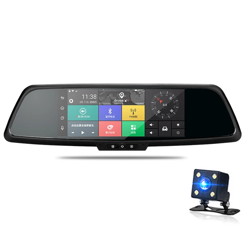 Автомобильные видеорегистраторы 3G Камера регистраторы Android 5.0 Двойной объектив 7