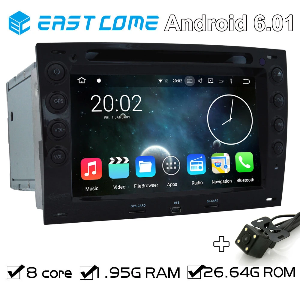 8 ядер Восьмиядерный чистый Android 6 01 Автомобильный DVD плеер для Renault Megane 2003 2004 2005 2006
