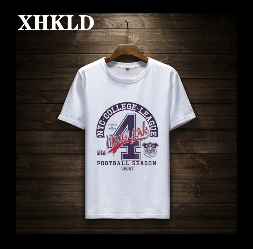 Summer New Casual Men T-Shirt 2018 Brand Letter Printing Short sleeve Top quality 100% Cotton Funny Homme | Мужская одежда