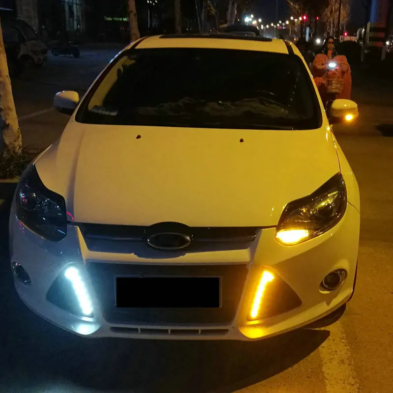 Для Ford Focus 3 MK3 2012 2013 2014 DRL дневные ходовые огни 12В Светодиодные Противотуманные