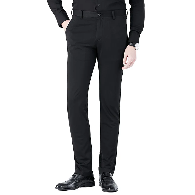 Брюки мужские облегающие деловые формальные черные 2 40|Костюмные брюки| |